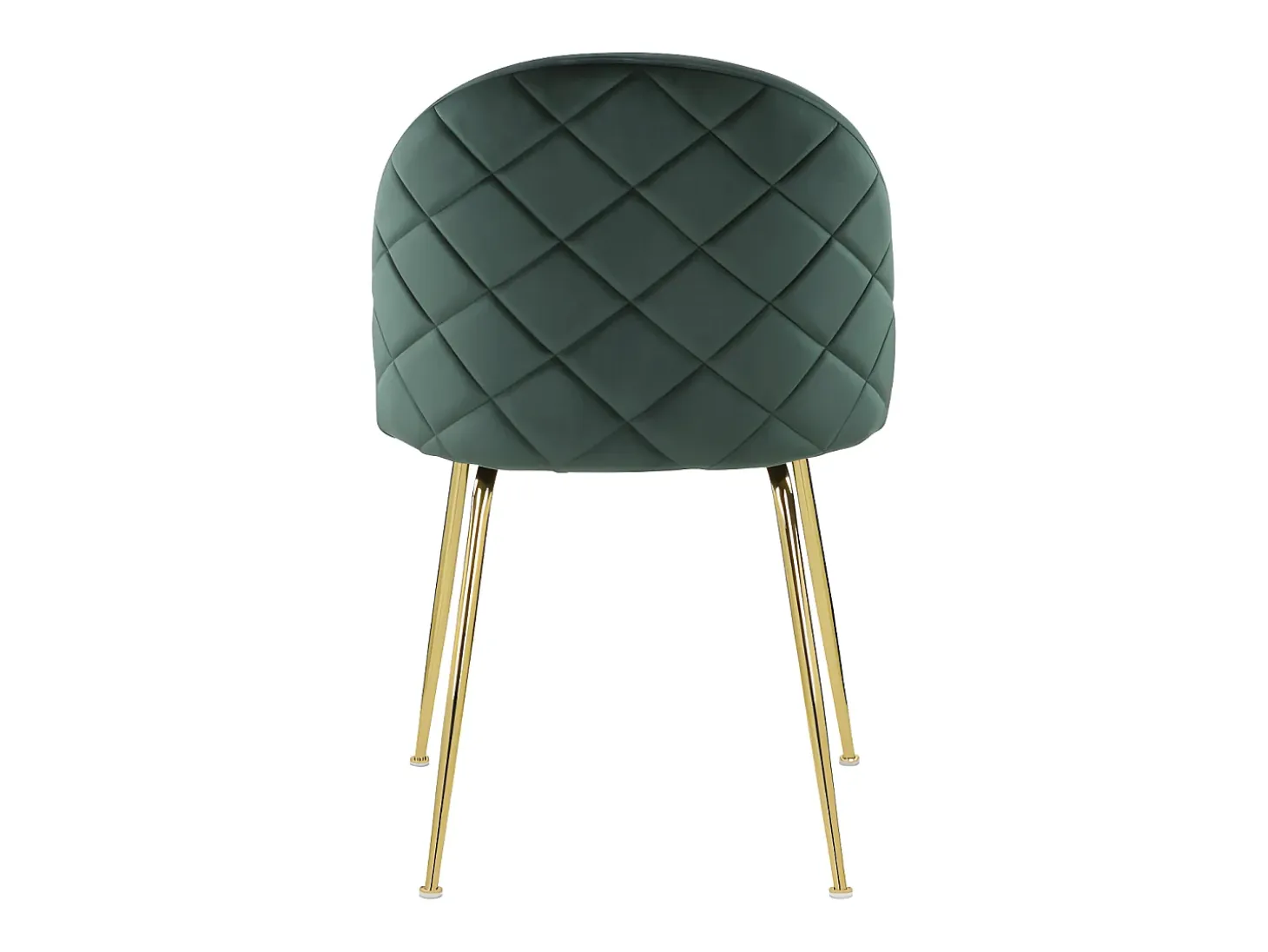Juego de 2 sillas - Terciopelo y metal dorado - Verde. MELBOURNE
