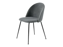 Juego de 4 sillas antracitas modernas de tela "Prince" con relleno cm 50x52 81h