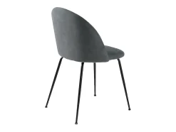 Juego de 4 sillas antracitas modernas de tela