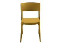 Juego de 4 sillas apilables amarillas "Maribela" en polipropileno cm 50x51 81h