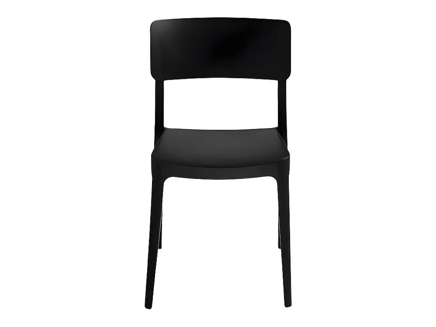 Juego de 4 sillas apilables negras "Maribela" en polipropileno cm 50x51 81h