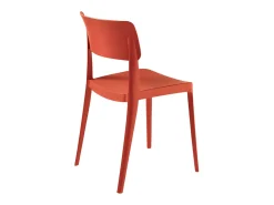 Juego de 4 sillas apilables rojas
