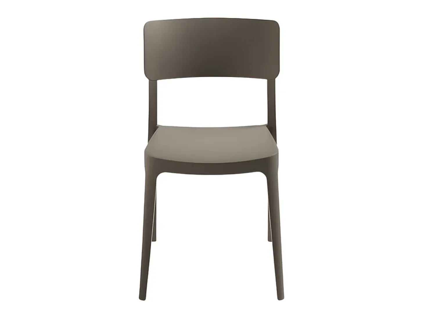 Juego de 4 sillas apilables tortora "Maribela" en polipropileno cm 50x51 81h
