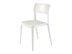 Juego de 4 sillas apilables blancas "Maribela" en polipropileno cm 50x51 81h