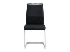 Juego de 2 sillas cantilever con asiento acolchado de PU, color negro