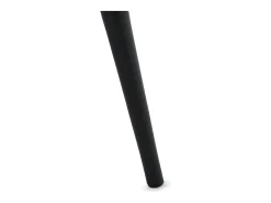 Juego de 2 sillas con brazos Maria - Piel sintética y metal - Negro