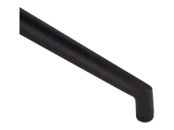 Juego de 2 sillas con brazos Luna - Piel sintética y metal - Negro