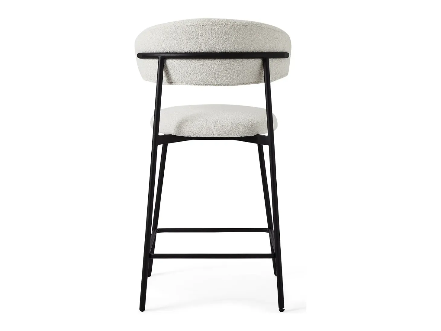 Juego de 2 sillas con respaldo Diana - Tela y metal - Blanco