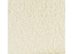 Juego de 4 sillas contemporáneas para comedor o sala de estar, tejido bouclé teddy blanco acolchado, patas de metal negro MADA (blanco)