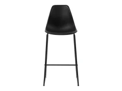 Juego de 2 sillas de bar de plástico negro