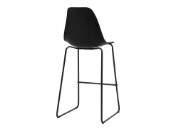 Juego de 2 sillas de bar de plástico negro