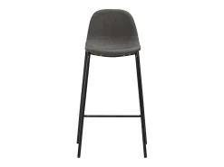 Juego de 2 sillas de bar de tela gris oscuro