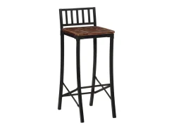 Juego de 2 sillas de bar de madera maciza recuperada