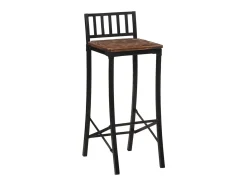 Juego de 2 sillas de bar de madera maciza recuperada