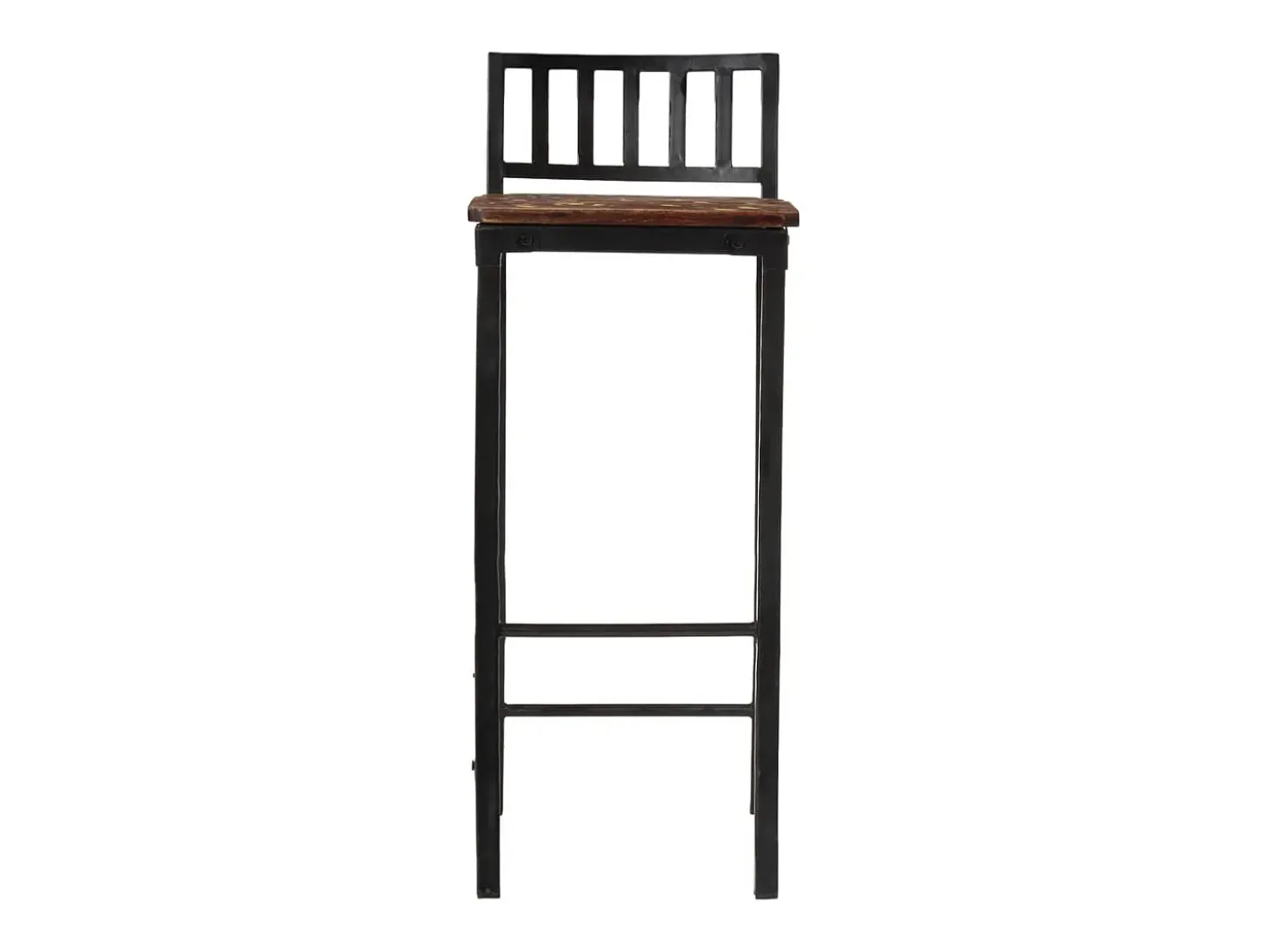 Juego de 2 sillas de bar de madera maciza recuperada