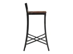 Juego de 2 sillas de bar de madera maciza recuperada
