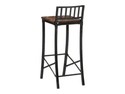 Juego de 2 sillas de bar de madera maciza recuperada