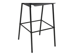 Juego de 2 sillas de bar de contrachapado macizo negro y acero.