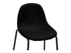 Juego de 6 sillas de bar de tela negra