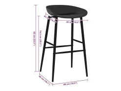Juego de 4 sillas de bar negras