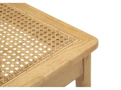 Juego de 2 sillas de cocina de madera con asiento de ratán trenzado Japan