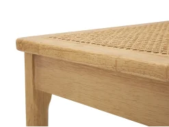 Juego de 2 sillas de cocina de madera con asiento de ratán trenzado Japan
