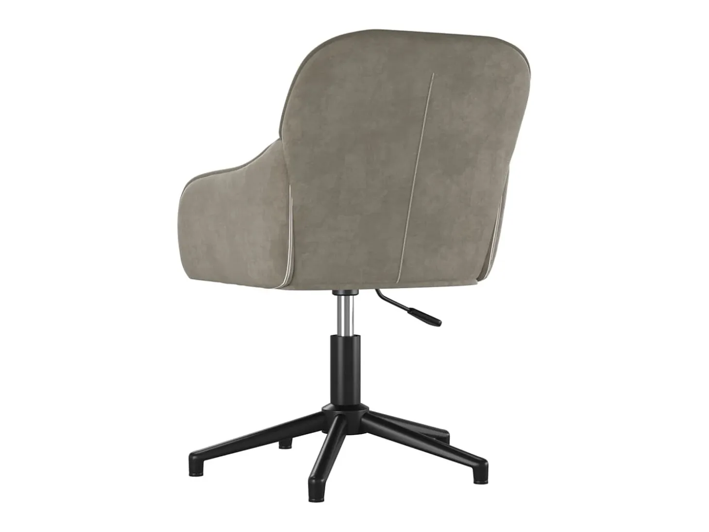 Juego de 2 sillas de comedor giratorias de terciopelo gris claro