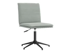 Juego de 2 sillas de comedor en terciopelo gris claro