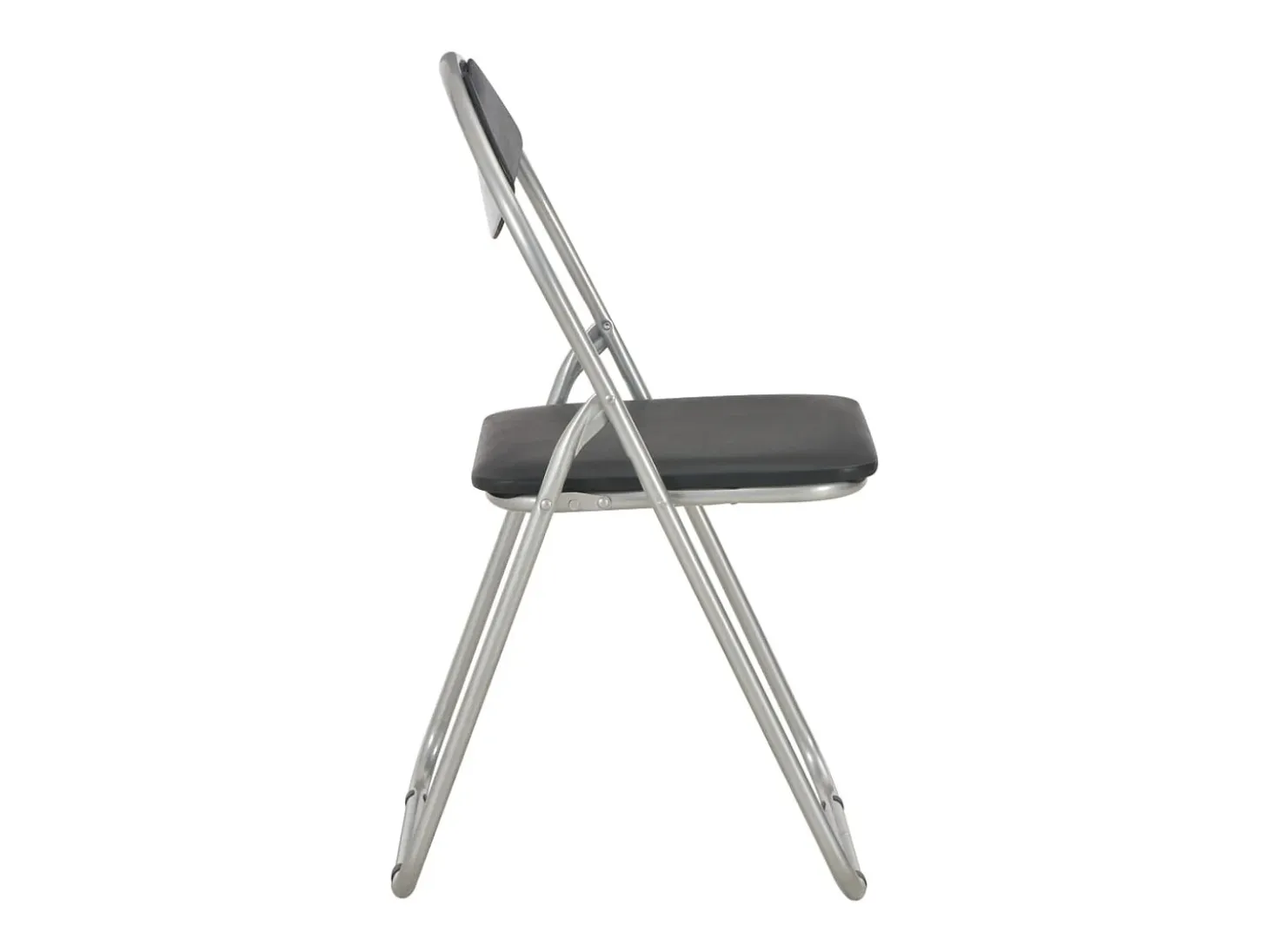 Juego de 6 Sillas de comedor plegables cuero sintético negro ES261281
