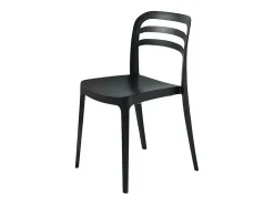 Juego de 4 sillas de comedor negras 