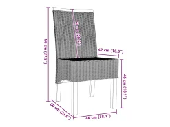Juego de 2 sillas de comedor de ratán natural marrón
