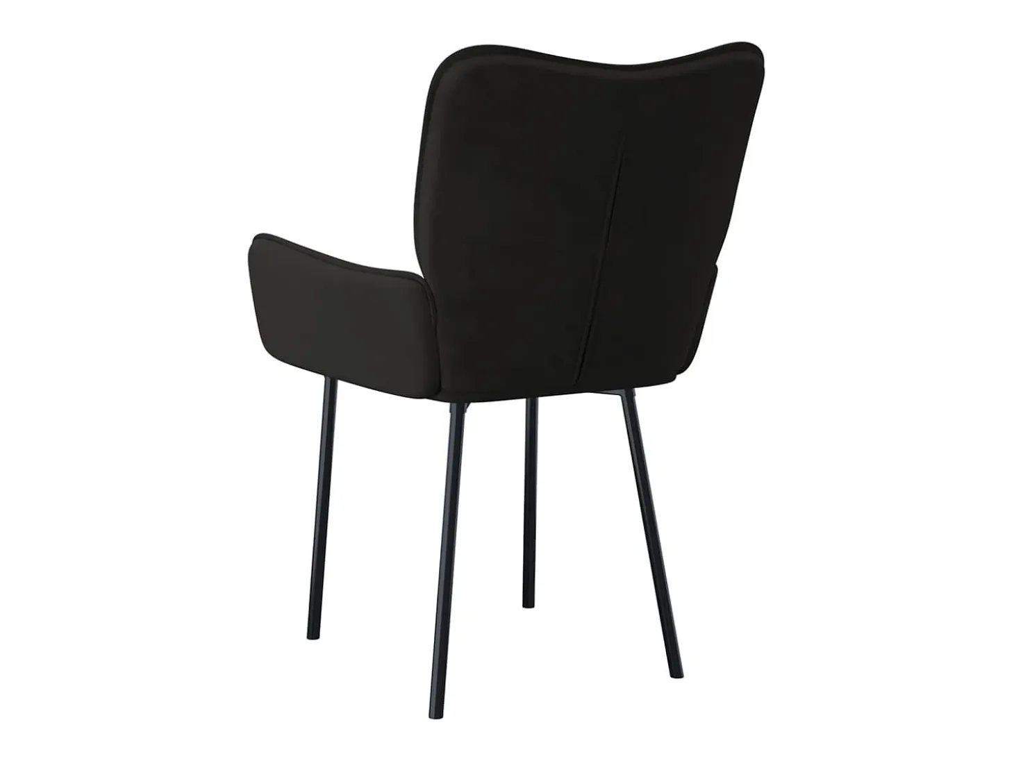 Juego de 2 sillas de comedor de terciopelo negro