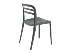 Juego de 4 sillas de comedor antracita "Guapa" en polipropileno cm 50x51 82h