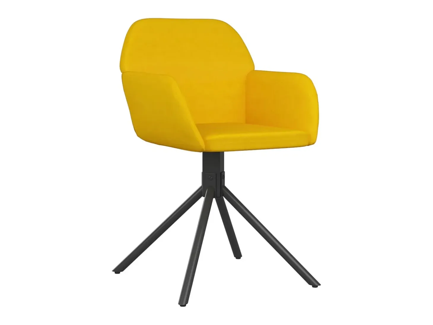 Juego de 2 Sillas de comedor giratorias terciopelo amarillo ES439573