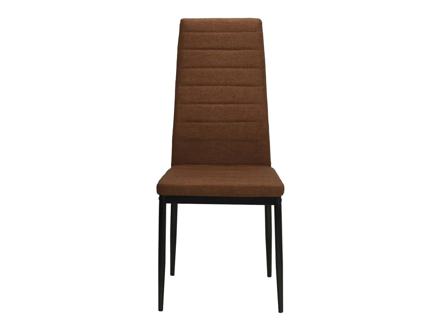 Juego de 6 sillas de comedor de tela marrón
