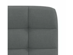 Juego de 2 sillas de comedor de tela gris oscuro