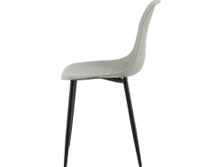 Juego de 2 sillas de comedor Polar de plástico gris y negro