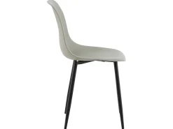 Juego de 2 sillas de comedor Polar de plástico gris y negro