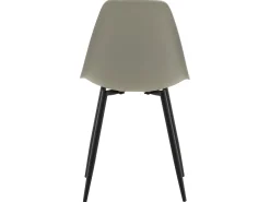 Juego de 2 sillas de comedor Polar de plástico gris y negro