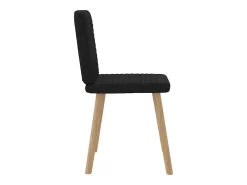 Juego de 6 sillas de comedor de tela negra