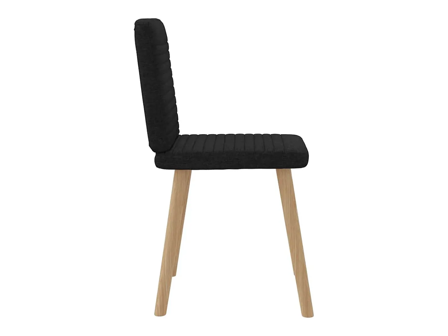 Juego de 6 sillas de comedor de tela negra