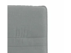 Juego de 2 sillas de comedor de tela gris claro