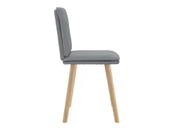 Juego de 2 sillas de comedor de tela gris claro
