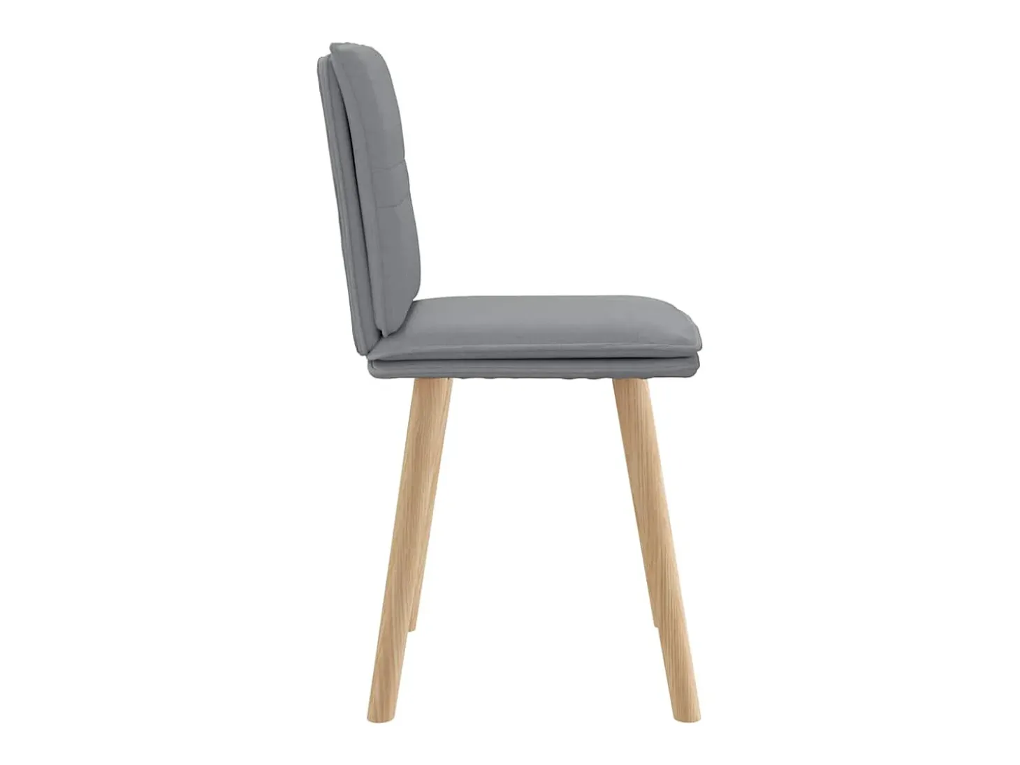 Juego de 2 sillas de comedor de tela gris claro