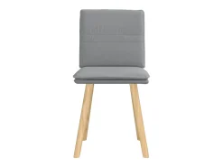 Juego de 2 sillas de comedor de tela gris claro