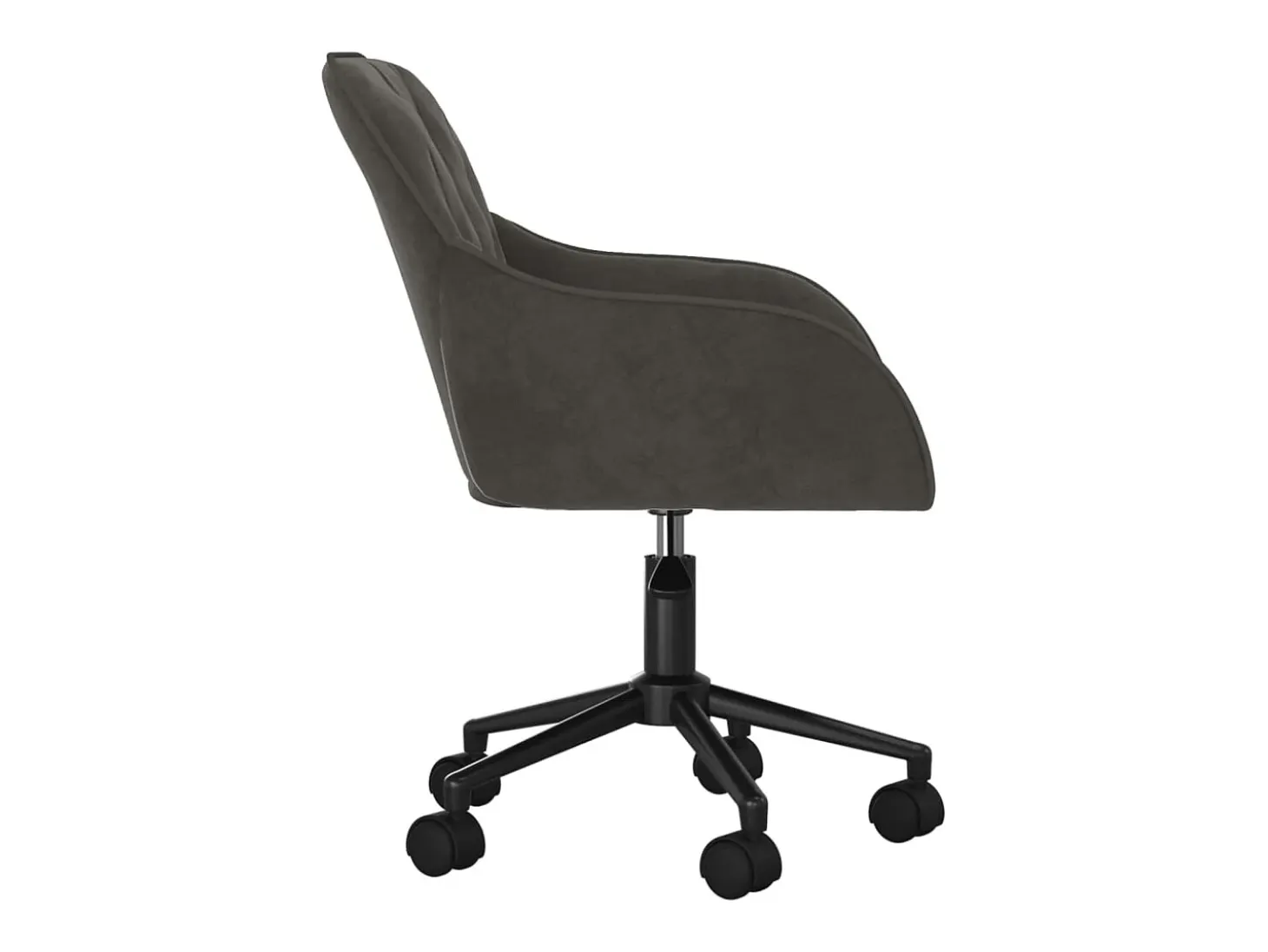 Juego de 2 sillas de comedor giratorias de terciopelo gris oscuro