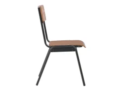 Juego de 6 sillas de comedor de madera contrachapada marrón