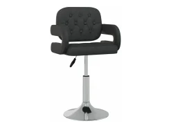 Juego de 2 Sillas de comedor giratorias cuero sintético negro ES423103