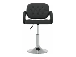 Juego de 2 Sillas de comedor giratorias cuero sintético negro ES423103