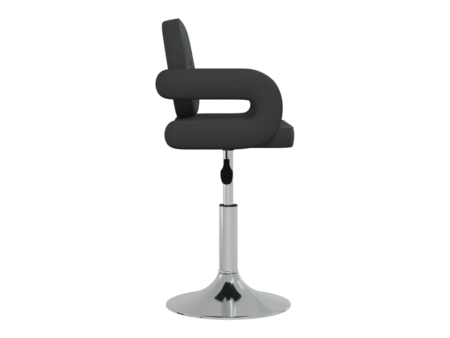 Juego de 2 Sillas de comedor giratorias cuero sintético negro ES423103
